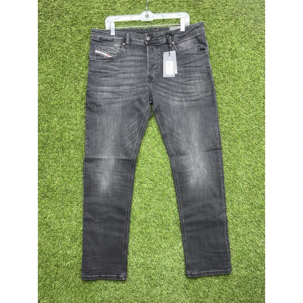 DIESEL Jeans Mens 36x32 Safado Straight Black Denim Button Fly RM063 NWT